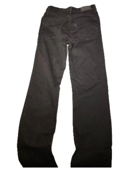 Levi's 724 High Rise Straight Jeans Damen Bootcut W25 L32 Schwarz 4