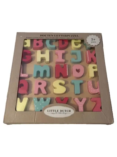 Little Dutch Holz Buchstaben Steckpuzzle ABC Lernspielzeug ab 3 Jahren