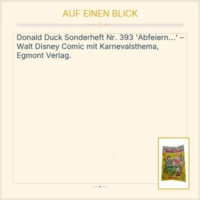 Egmont Comic Die tollsten Geschichten von Donald Duck Walt Disney Heft 393