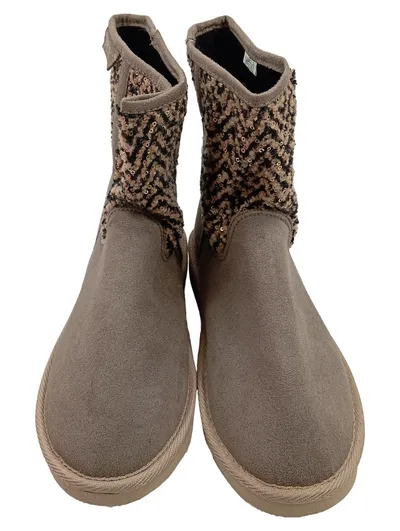 You Young Coveri Damen Stiefelette Pailletten Beige Gr. 39 Glamourös
