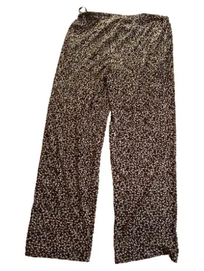 AproductZ Damen Stoffhose Gr. 46 Schwarz Blumenmuster Casual Elastikbund
