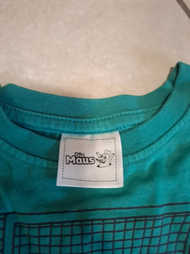 Die Maus Kinder Langarmshirt Gr. 98 Grün Fußball Motiv Baumwolle 6
