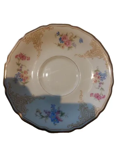 Thomas Ivory Unterteller 15 cm Porzellan Weiß Blumenmuster