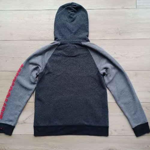 Abercrombie Kids Kapuzenpullover Hoodie Gr. 158 13/14 Grau Rot Logo 2