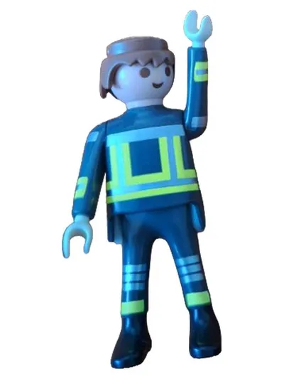 Playmobil Feuerwehrmann Figur Kinder ab 4 Jahre blau gelb