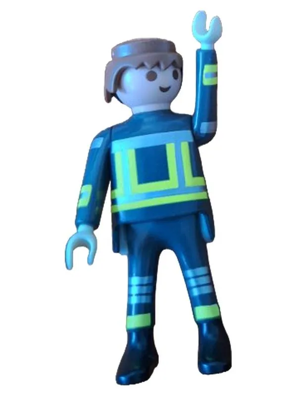 Playmobil Feuerwehrmann Figur Kinder ab 4 Jahre blau gelb 1