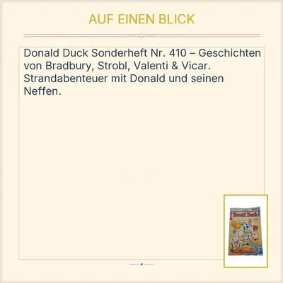 Die tollsten Geschichten von Donald Duck Sonderheft 410 Egmont Ehapa Comic