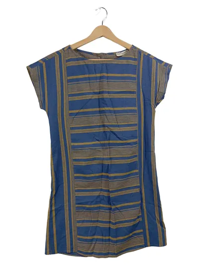 Mudo Collection Damen Freizeitkleid Blau Gestreift Gr. 38 M Casual Sommer