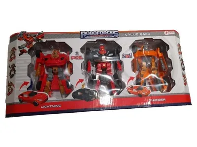 Toi-Toys Roboforces Transformers Roboter Set 3-teilig Lightning Thunder