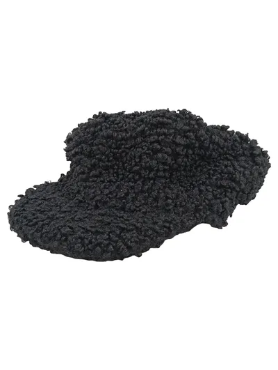 Pfeffinger Damen Cap Mütze Schwarz UNI Teddy Plüsch Casual
