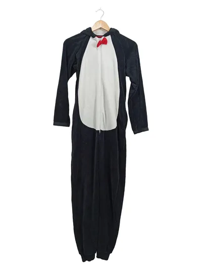 Love to Lounge Pinguin Schlafanzug Overall Kostüm Schwarz Gr. 34, 36