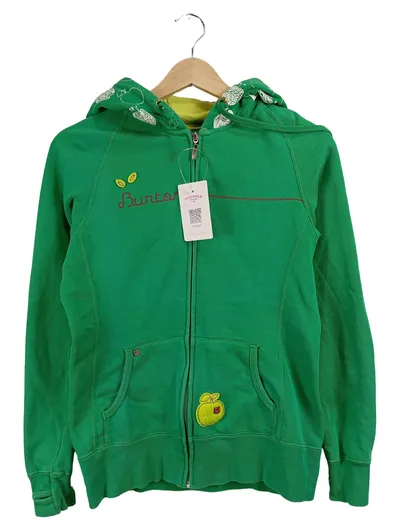 Burton Damen Sweatjacke Grün Gr. S Kapuze Apfel-Applikation Outdoor