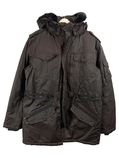 Wellensteyn Herren Parka Winterjacke Braun Fellkapuze Gr. XL