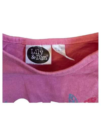 Lily & Dan Kinder T-Shirt Gr. 104 Pink Sun & Fun Flamingo Ananas Motiv