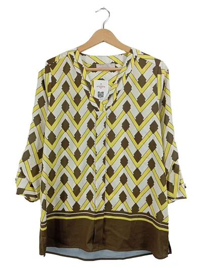 THOM by Thomas Rath Damen Bluse Gr. 36 Mehrfarbig Geometrisch 3, 4-Arm