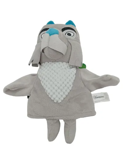 De Fabeltjeskrant Handpuppe Eule Plüsch Grau Kinder Spielzeug 28cm