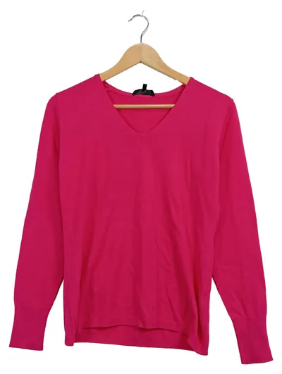 Passport Damen Pullover V-Ausschnitt Pink Gr. 38 M Langarm Basic