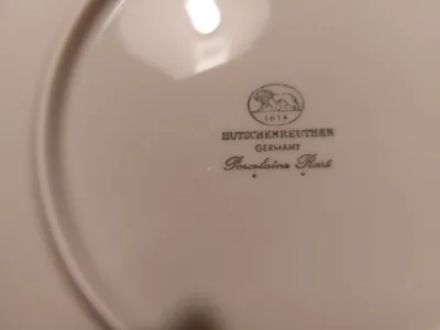 Hutschenreuther Porcelaine Rose Kuchenplatte Servierplatte 19cm Blumen Schleife