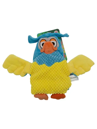 Fabeltjeskrant Eule Kuscheltier Plüsch Vogel Blau Gelb 22cm NEU
