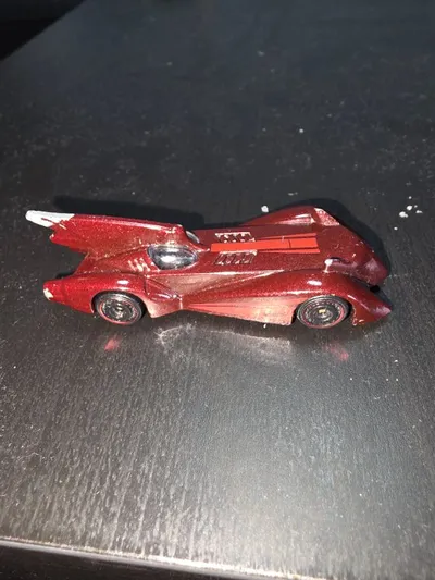 Hot Wheels Batmobil Modellfahrzeug Rot Metall DC Auto 8 cm