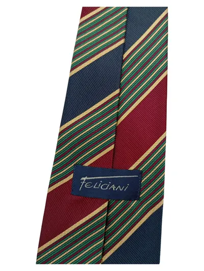 Feliciani Krawatte Herren Mehrfarbig Gestreift Business 145 cm x 8 cm