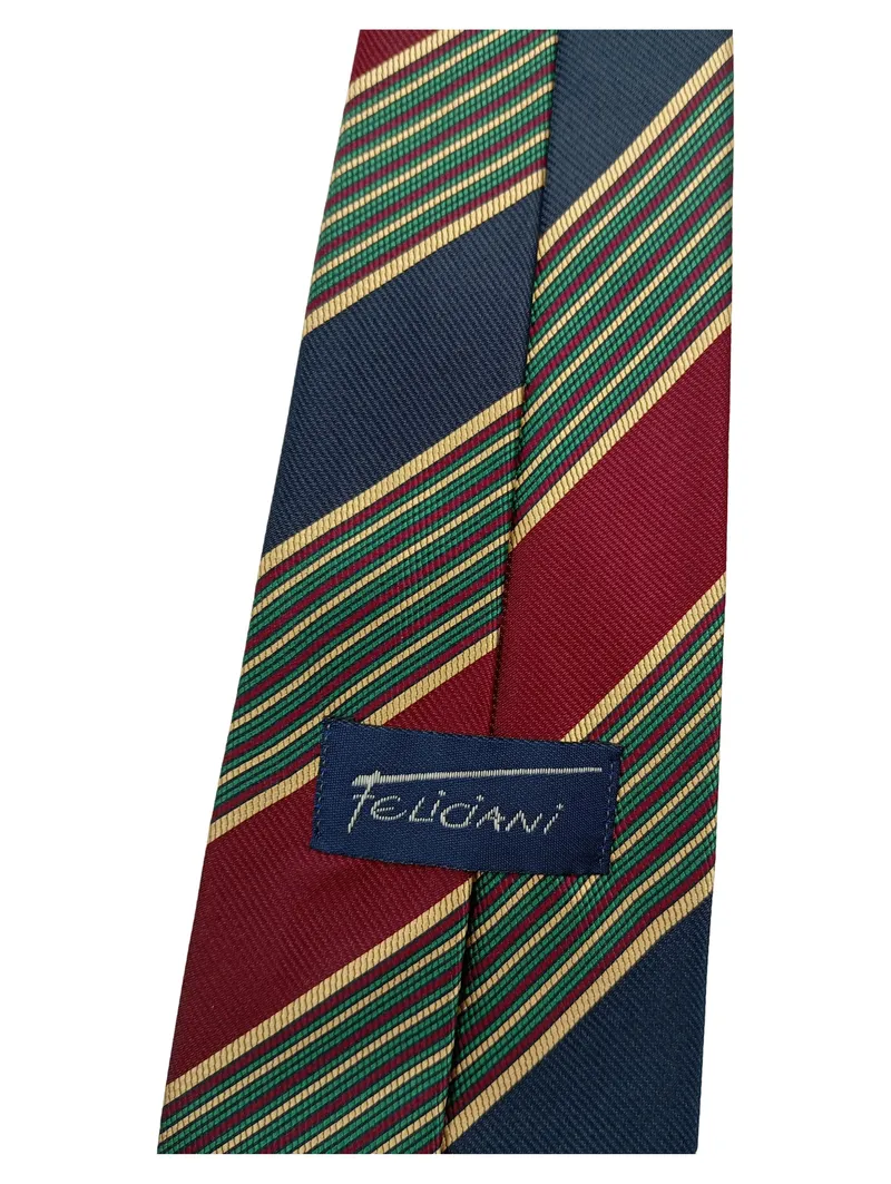 Feliciani Krawatte Herren Mehrfarbig Gestreift Business 145 cm x 8 cm 2