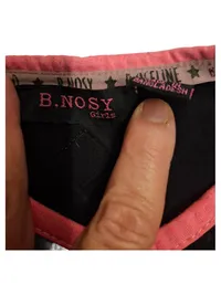 B.Nosy Mädchen Langarmshirt Gr. 122, 128 Schwarz Sterne Streifen Casual 2
