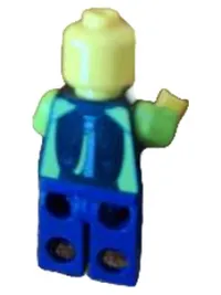LEGO Space Alien Blue Suit Minifigur Kinder Sammelfigur Blau Grün Gelb 2