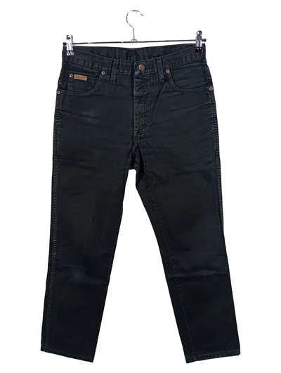 Wrangler Herren Jeans Regular Fit Schwarz Größe 33, 34 Baumwolle