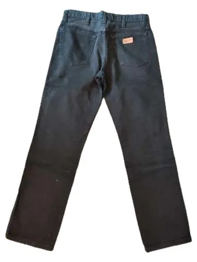 Wrangler Herren Jeans Regular Fit Schwarz Größe 33, 34 Baumwolle