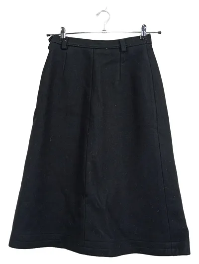 Bogner Damen A-Linienrock Wolle Schwarz Gr. 36 Midirock Klassisch