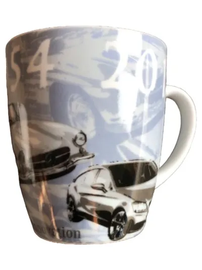 Mercedes-Benz Tasse Blau Porzellan Fan Becher Fahrzeuge 11cm