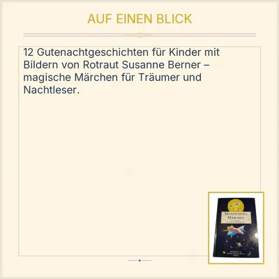 Mondschein-Märchen Rotraut Susanne Berner 12 Geschichten Kinderbuch Hanser