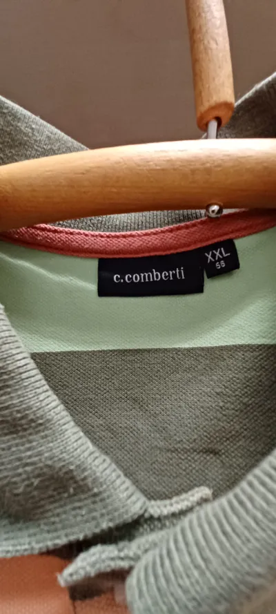 C. Comberti Herren Polo Shirt Gestreift Retro Gr. 56/3XL Mehrfarbig