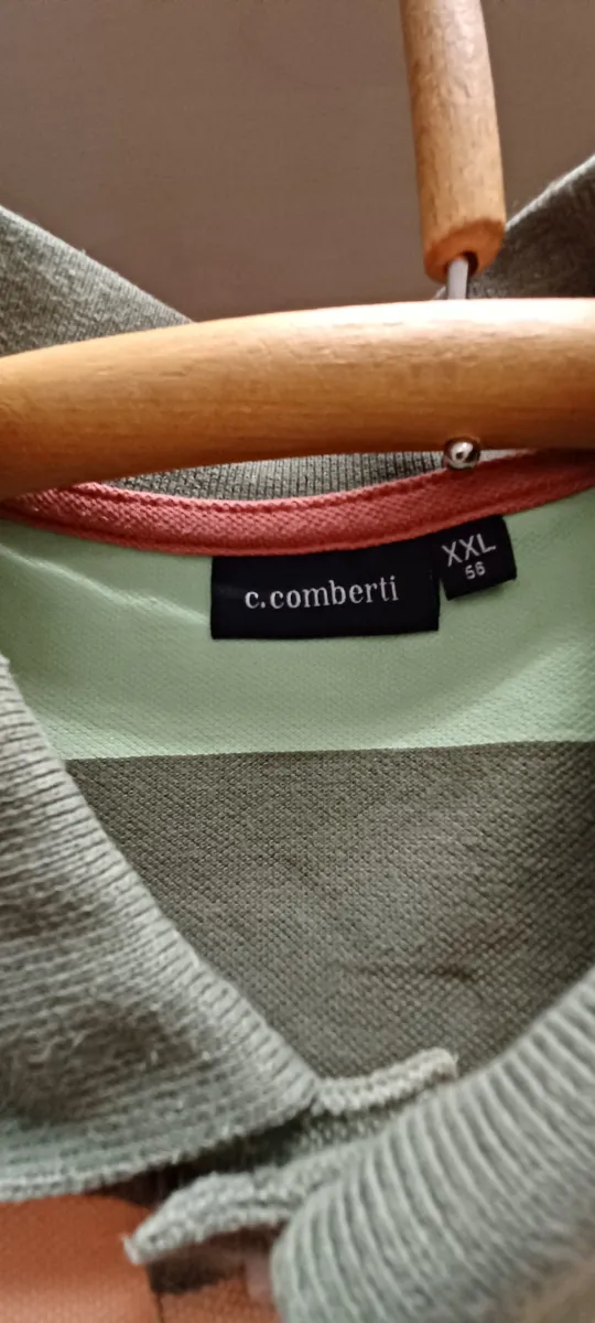 C. Comberti Herren Polo Shirt Gestreift Retro Gr. 56/3XL Mehrfarbig 2
