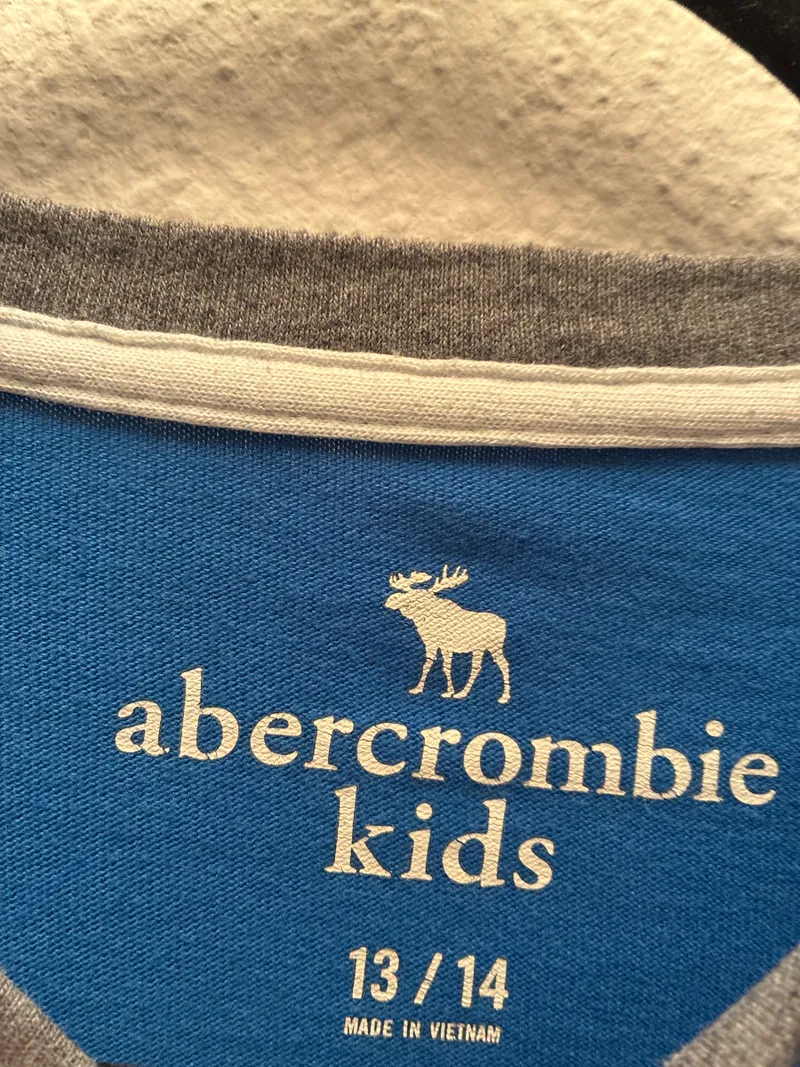 Abercrombie Kids Langarmshirt Henley Blau Gestreift Gr. 152 (13-14) 3