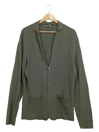 Falconeri Herren Strickjacke Oliv Strukturmuster Gr. XL Baumwolle Casual 1
