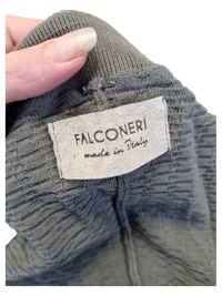 Falconeri Herren Strickjacke Oliv Strukturmuster Gr. XL Baumwolle Casual 2