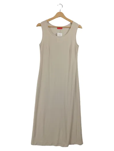 Judith Williams Freizeitkleid Damen Maxikleid Ärmellos Beige Gr. 34