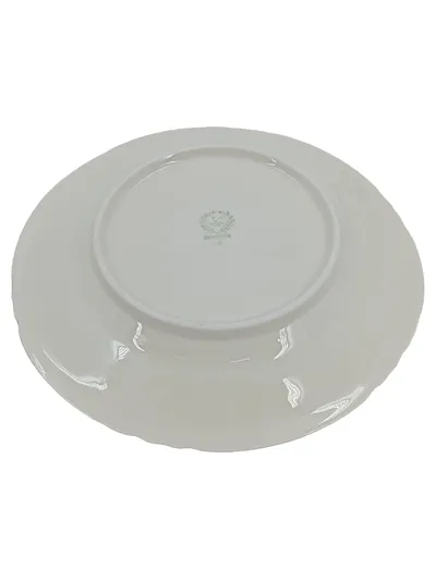 Bavaria Essteller Weiß Gold Blumenmuster Porzellan 19 cm Klassisch