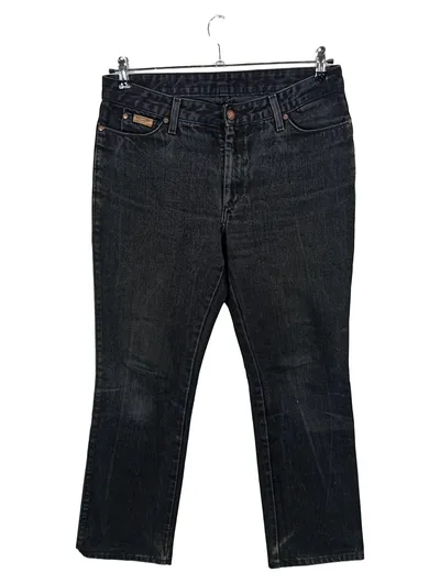 Wrangler Herren Jeans Regular Fit Hose Schwarz W32 L32 Baumwolle