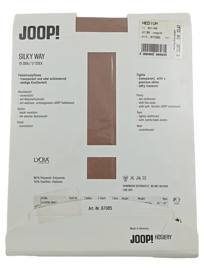 JOOP! Damen Feinstrumpfhose Silky Way 15 DEN Beige Gr. 40/42