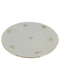 Bavaria Kuchenteller Porzellan Weiß Gold Blumenmuster 19 cm Klassisch 1