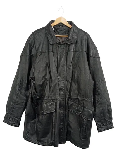 Canda Herren Lederjacke Schwarz Gr. 58 4XL Klassisch Freizeit