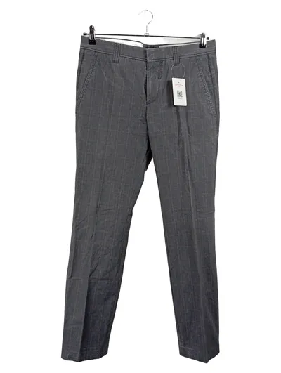 CINQUE Herren Stoffhose Kariert Grau Gr. 50 W34 (Herstellergr. 42) Business