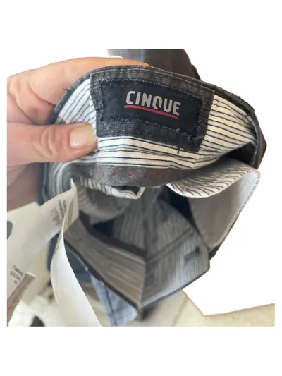 CINQUE Herren Stoffhose Kariert Grau Gr. 50 W34 (Herstellergr. 42) Business