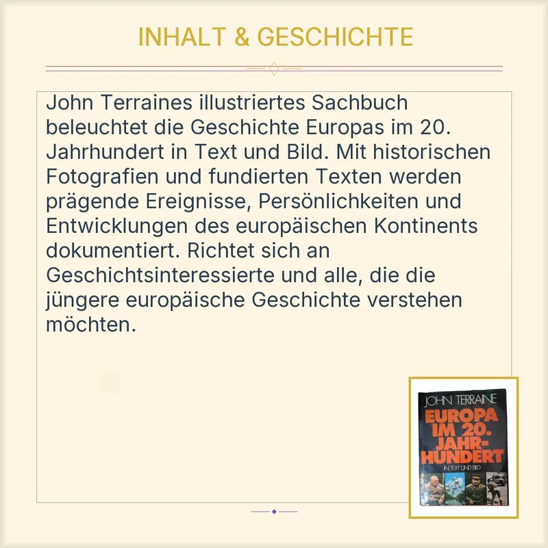 Europa im 20. Jahrhundert - John Terraine - In Text und Bild Sachbuch 3