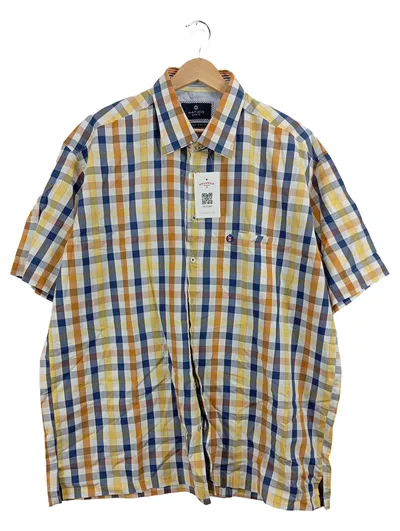 Hatico Sport Herren Freizeithemd Kurzarm Kariert XXL Premium Cotton