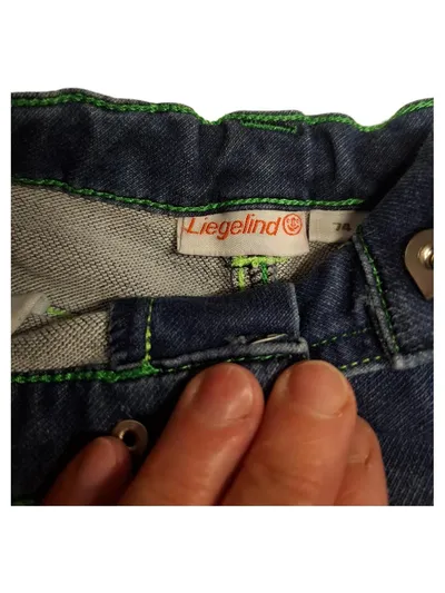LIEGELIND Mom Jeans Kinder Jeanshose Blau Gr. 74