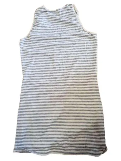 Blaumax Damen Top Tanktop Gestreift Grau Gr. 40, L Baumwolle